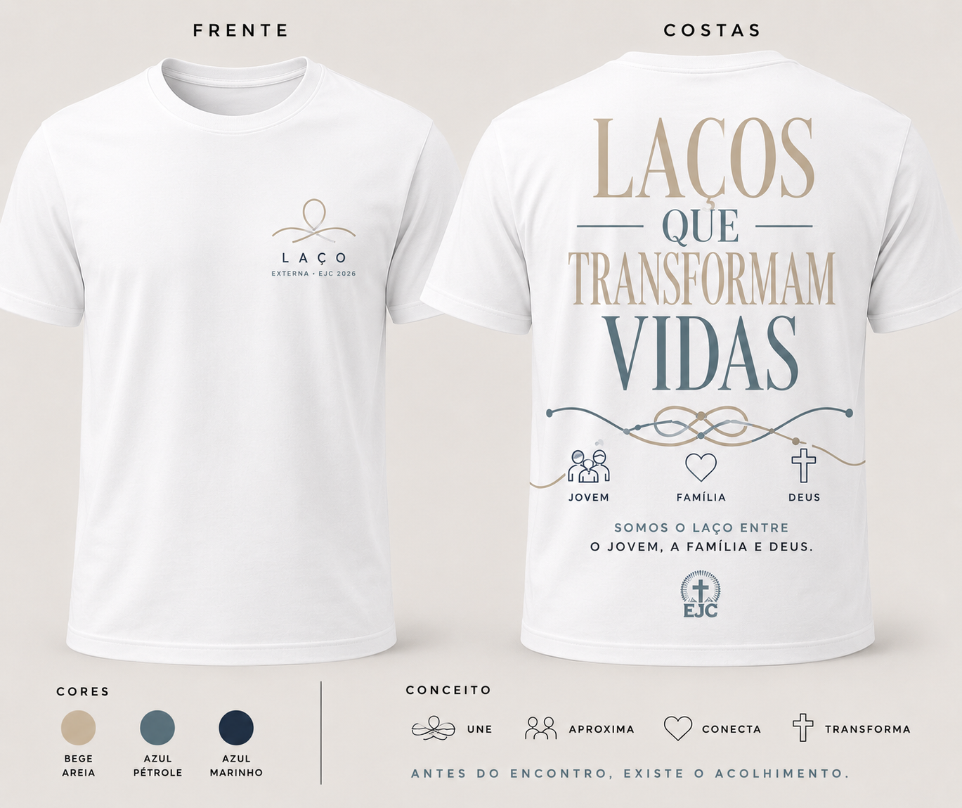 Camisa Branca — Frente e Costas